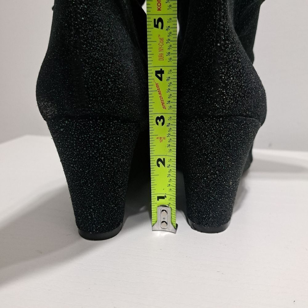 Free People Seville Slouchy Glam Wedge Boots Size 41 Black Multi - Picture 14 of 17